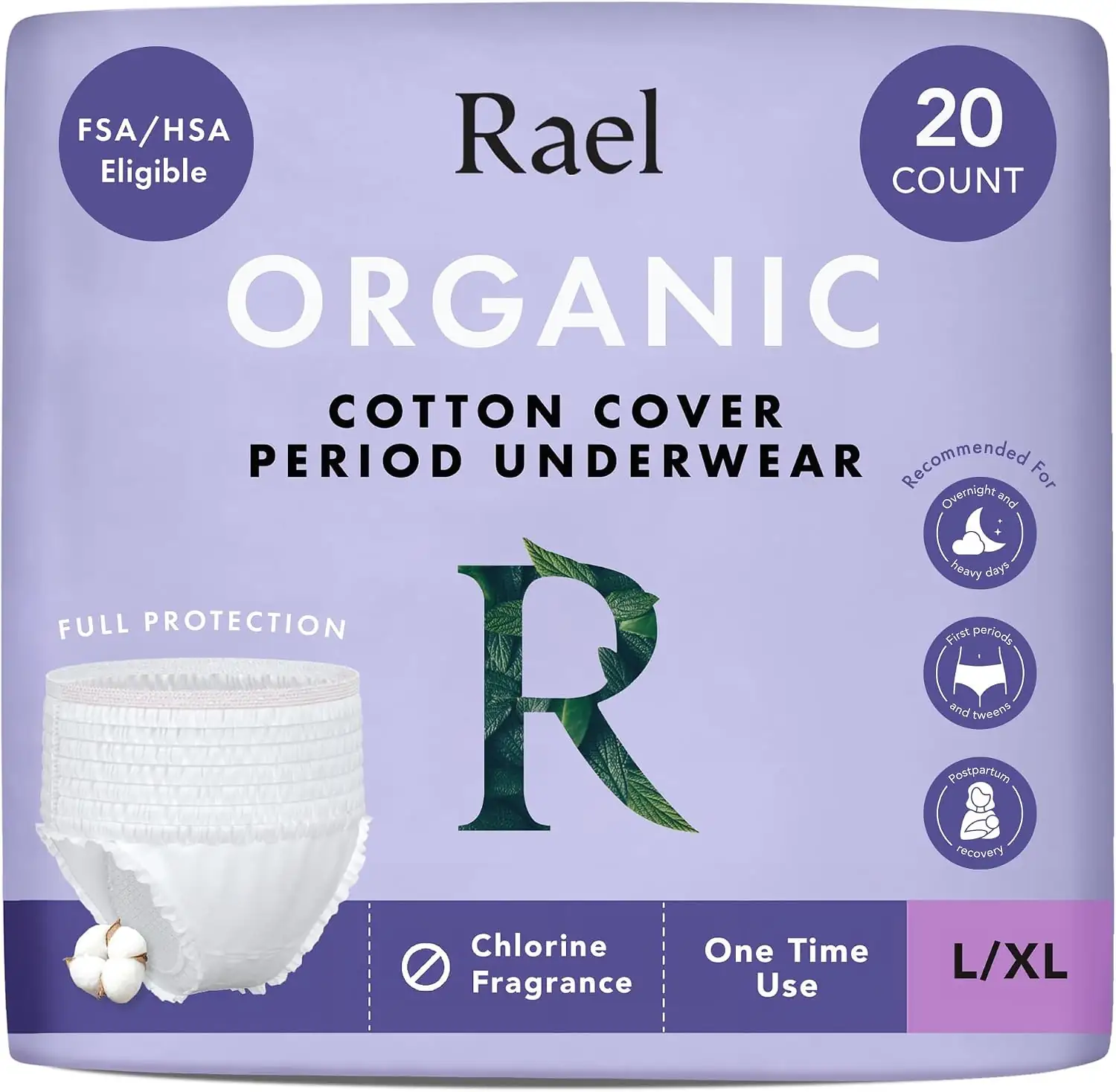 Rael Disposable Period Underwear, Organic… — Photo 1