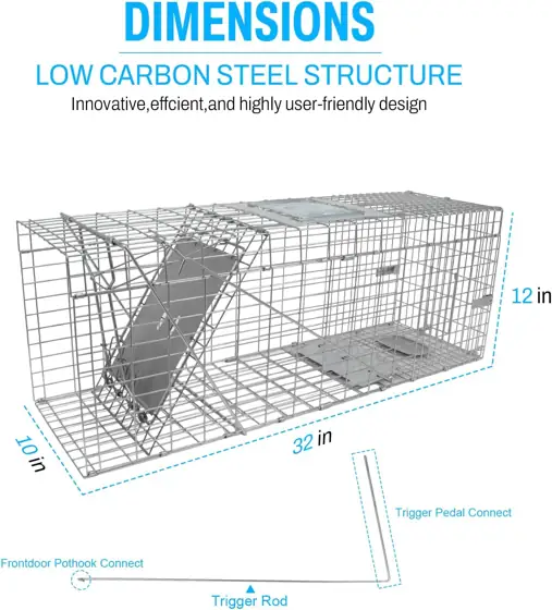 SZHLUX 32" Live Animal Cage… — Photo 2