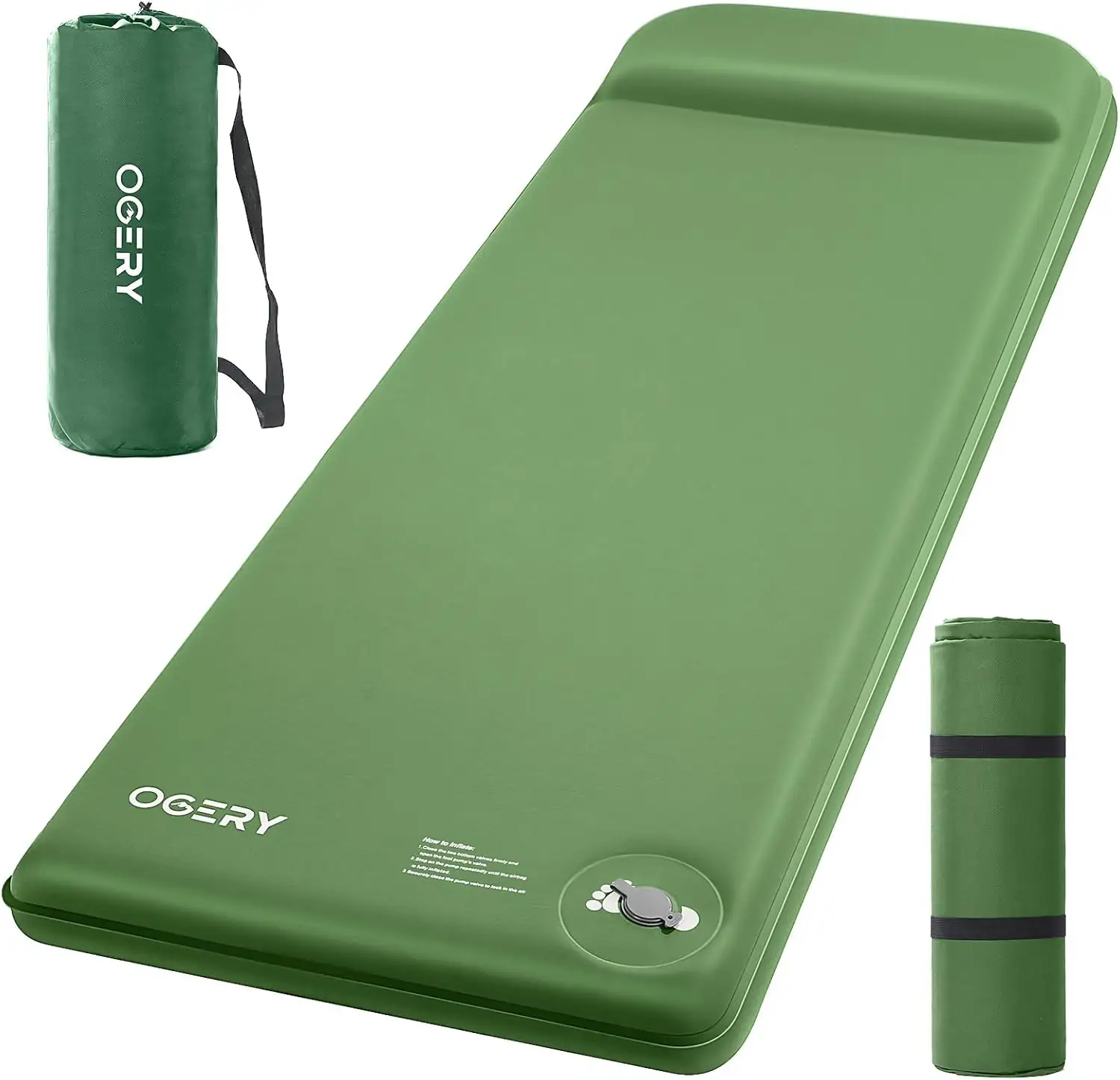 OGERY Self-Inflating Sleeping Pad, 3"… — Photo 1