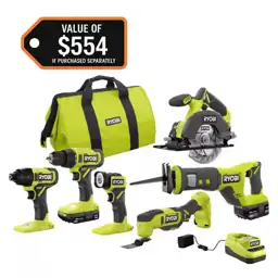 RYOBI ONE+ 18V Cordless 6-Tool… — Photo 1