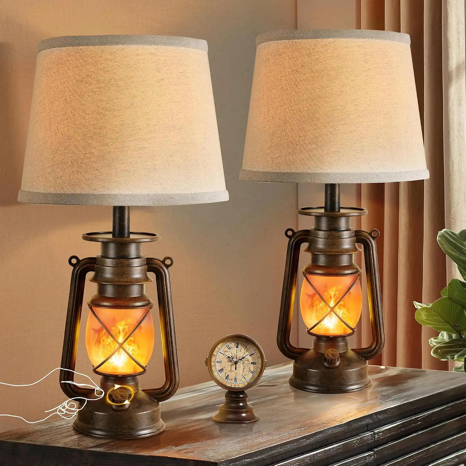 LEDIARY 18.72" LED Vintage Lantern… — Photo 1