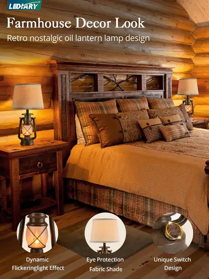 LEDIARY 18.72" LED Vintage Lantern… — Photo 2