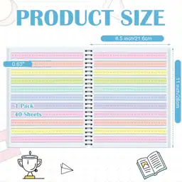 3-Pack Colored Raised-Line Handwriting Paper,… — Photo 2