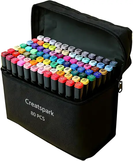 CREATSPARK Alcohol Markers 80 Colors… — Photo 1
