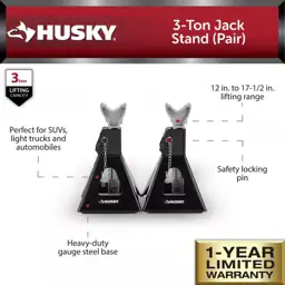 3-Ton Jack Stand Pair — Photo 2