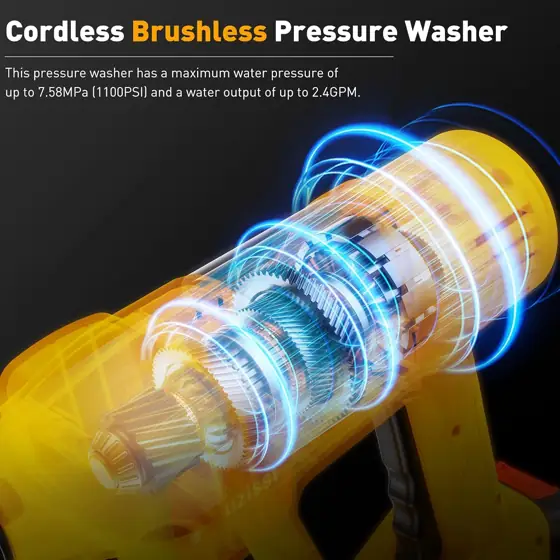 1100PSI Cordless Car Washer,Portable Battery… — Photo 2