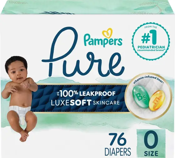 Pampers Pure Baby Diapers, Size… — Photo 1