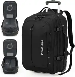 Fanwoli Rolling Vacuum Backpack Travel,One-Button… — Photo 1