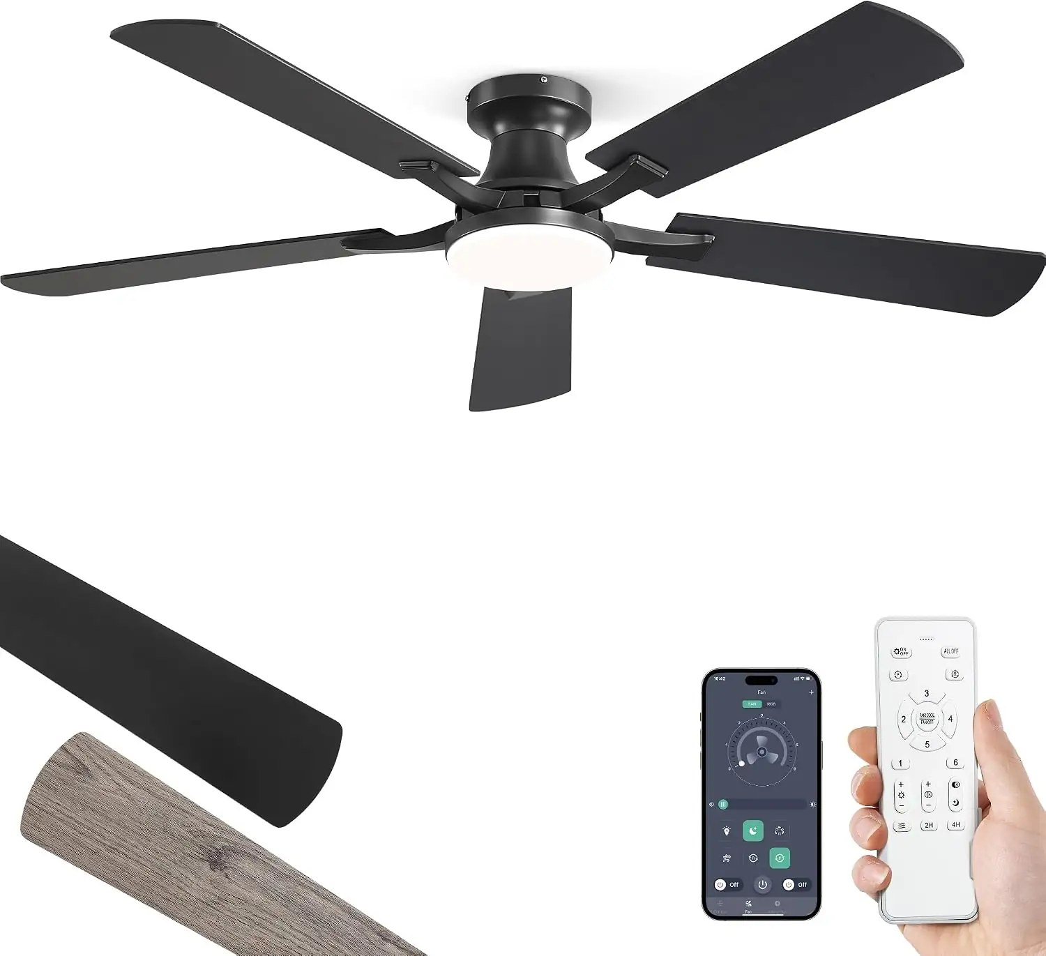 ZMISHIBO 52 Inch Ceiling Fans… — Photo 1