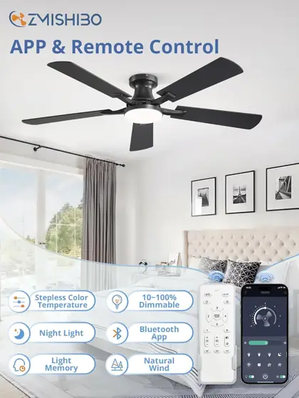ZMISHIBO 52 Inch Ceiling Fans… — Photo 2