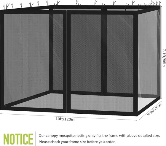 10x10 ft Mosquito Netting for… — Photo 2