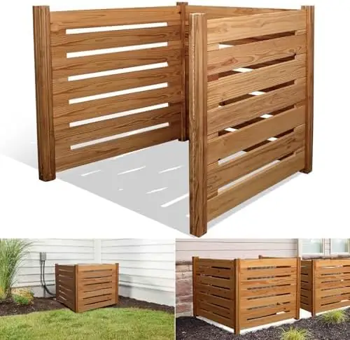 Air Conditioner Fence, Wooden Privacy… — Photo 1
