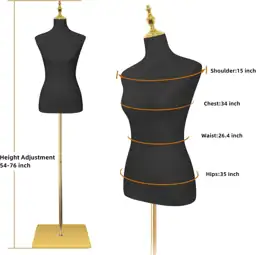 EaseHome Female Mannequin Torso, Height-Adjustable… — Photo 2