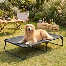Foldable Outdoor Elevated Dog Cot… — Photo 2