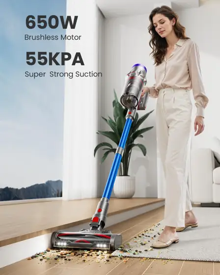 Cordless Vacuum Cleaner, 55KPa 650W,… — Photo 2