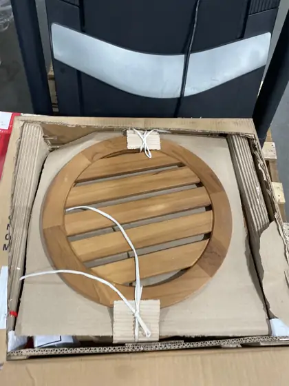 Teak round side table — Photo 2