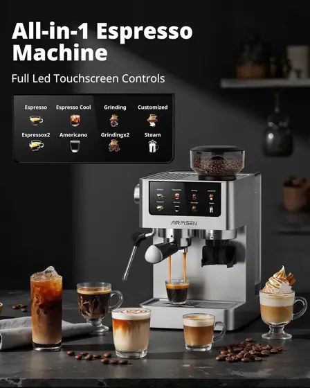 AIRMSEN Espresso Machine with Burr… — Photo 2