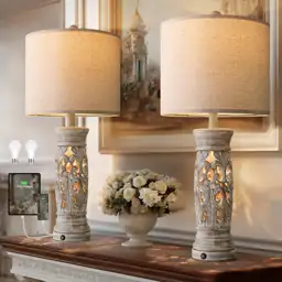 27.25"Farmhouse Table Lamps Set of… — Photo 1