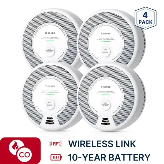X-SENSE 10-Yr Wireless Interconnected Smoke… — Photo 1
