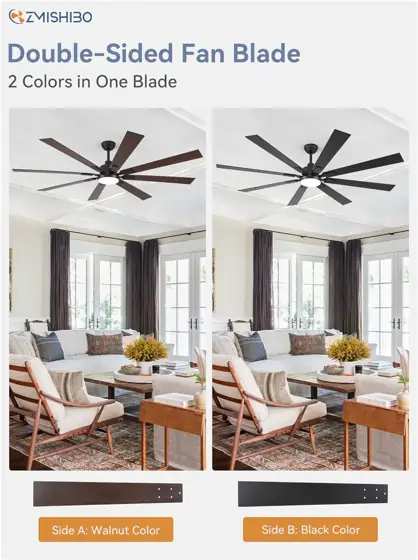 ZMISHIBO 72" Ceiling Fans with… — Photo 2