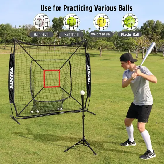 BaseGoal 7x7ft Baseball Practice Net… — Photo 2