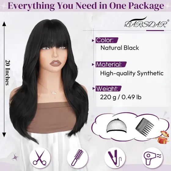 BARSDAR 20Inch Synthetic Soft Wavy… — Photo 2
