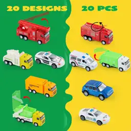 JOYIN 20PCS Die-Cast Pull-Back Cars,… — Photo 2