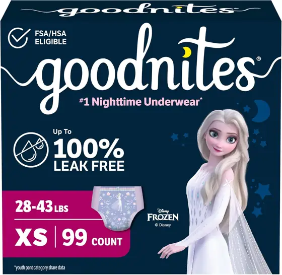 GoodNites Girls Nighttime Underwear, Size… — Photo 1