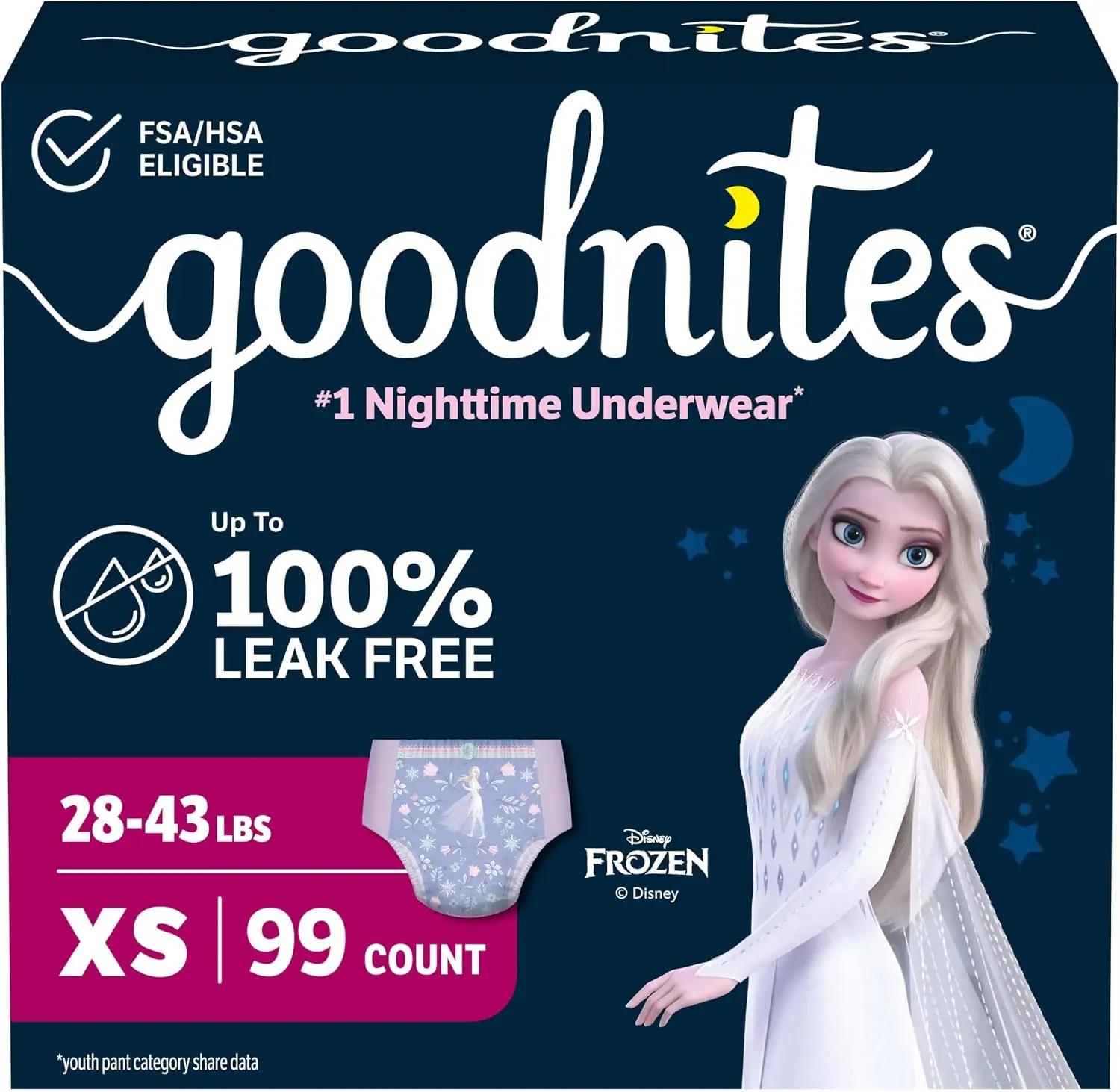 GoodNites Girls Nighttime Underwear, Size… — Photo 1