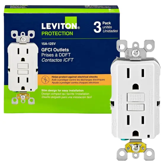 Leviton Slim GFCI Outlet, Non… — Photo 1