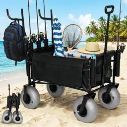 Fishing Cart Beach Wagon, Heavy-Duty… — Photo 1