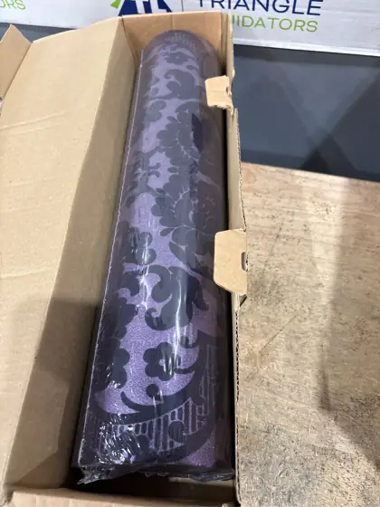 Gothic Damask Flock Plum Removable… — Photo 3