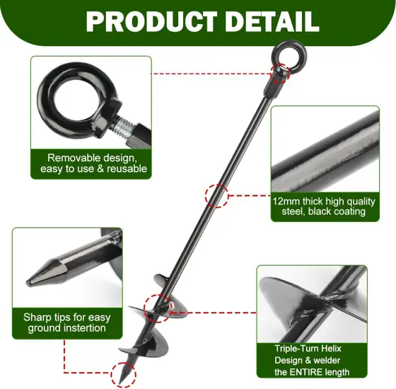 8 Pcs 30" Ground Anchors… — Photo 2