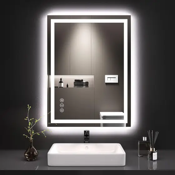 LOAAO 24"X32" LED Bathroom Mirror… — Photo 1