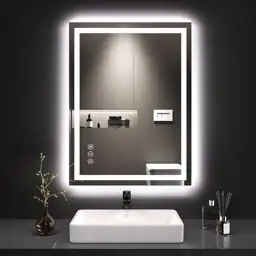 LOAAO 24"X32" LED Bathroom Mirror… — Photo 1