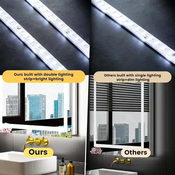 LOAAO 24"X32" LED Bathroom Mirror… — Photo 2