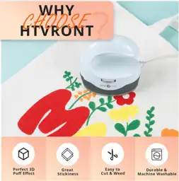 HTVRONT Puff Vinyl Heat Transfer,… — Photo 2