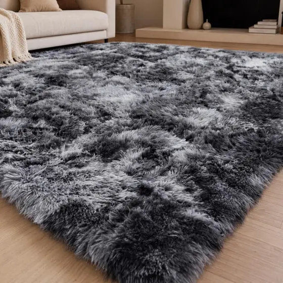 24 Pcs Charcoal Shaggy Fur… — Photo 1