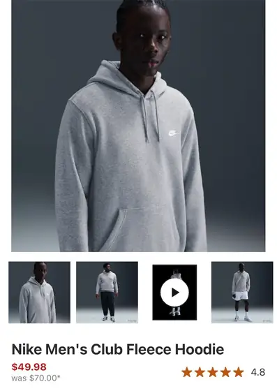 Nike fleece hoodie — Photo 1