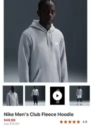 Nike fleece hoodie — Photo 1