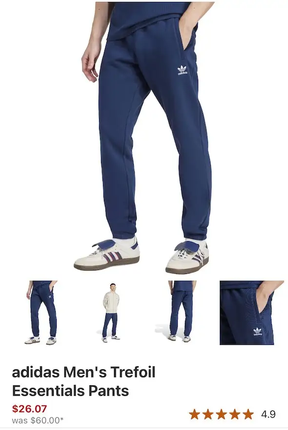Adidas men's joggers — Photo 1