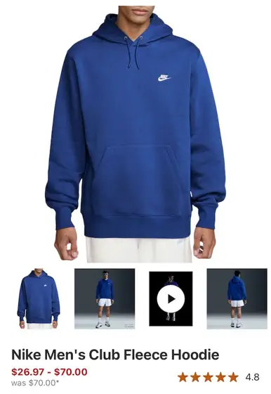 Nike fleece hoodie — Photo 1