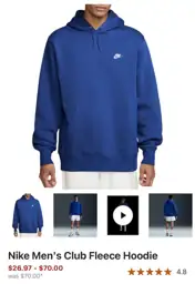 Nike fleece hoodie — Photo 1