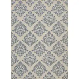 Hampton Bay Blue/Ivory Tile Medallion… — Photo 1