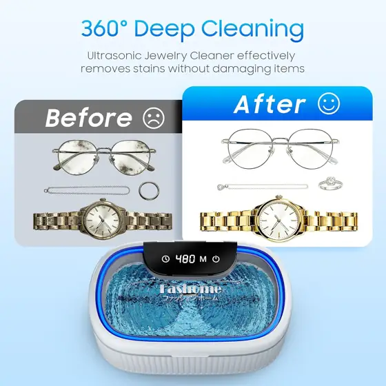 45kHz Ultrasonic Jewelry Cleaner for… — Photo 2