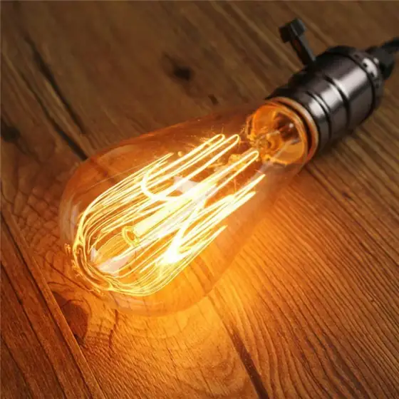 60-Watt Equivalent Vintage ST64 Dimmable… — Photo 2