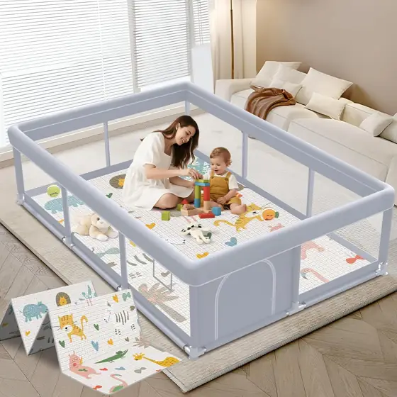 XVISHX Baby Playpen with Mat,… — Photo 1