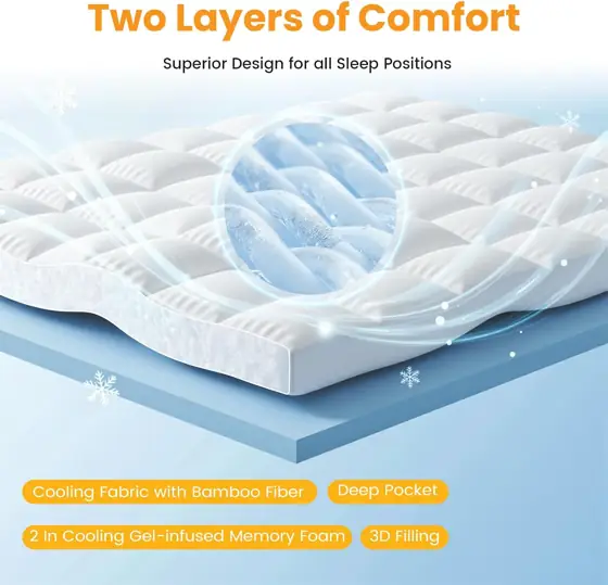 Mattress Topper Dual Gel Memory… — Photo 2