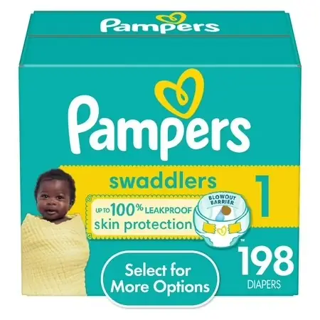 Pampers Swaddlers Diapers, Size 1,… — Photo 1