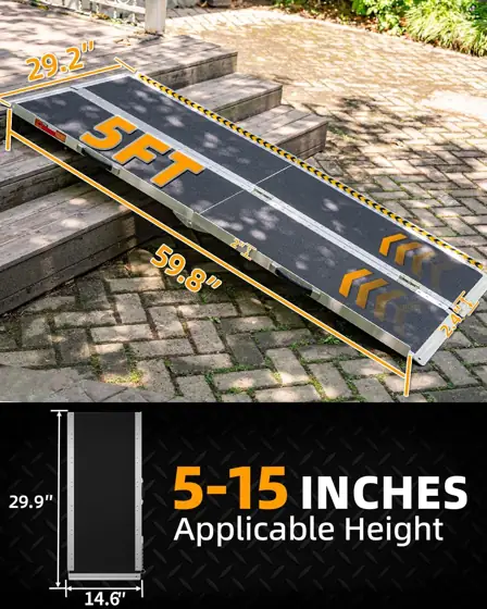 VNN Portable Wheelchair Ramp 5FT,… — Photo 2